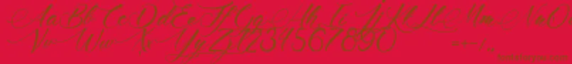 MadameCosmetics Font – Brown Fonts on Red Background