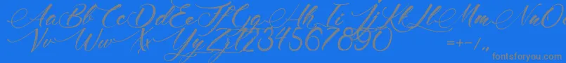 MadameCosmetics Font – Gray Fonts on Blue Background