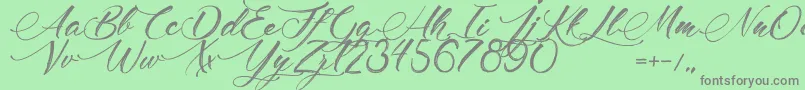 MadameCosmetics Font – Gray Fonts on Green Background