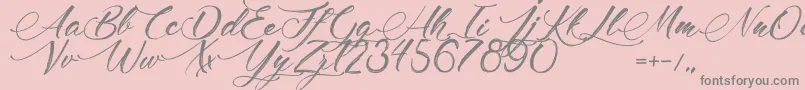 MadameCosmetics Font – Gray Fonts on Pink Background