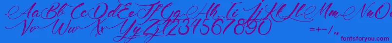 MadameCosmetics Font – Purple Fonts on Blue Background