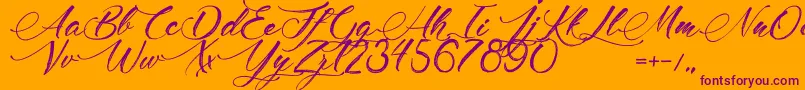 MadameCosmetics Font – Purple Fonts on Orange Background