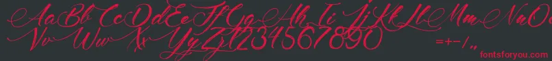 MadameCosmetics Font – Red Fonts on Black Background