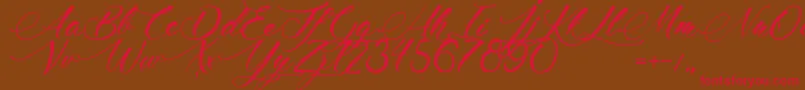 MadameCosmetics Font – Red Fonts on Brown Background