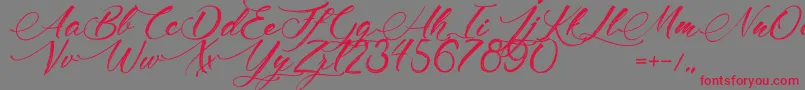 MadameCosmetics Font – Red Fonts on Gray Background