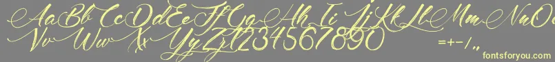 MadameCosmetics Font – Yellow Fonts on Gray Background