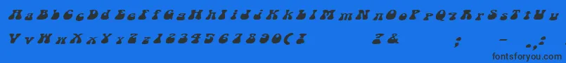 Couchboy Font – Black Fonts on Blue Background