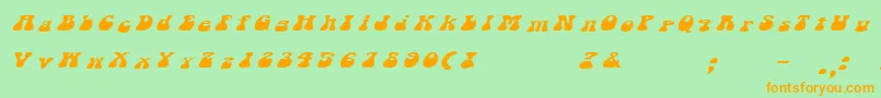 Couchboy Font – Orange Fonts on Green Background