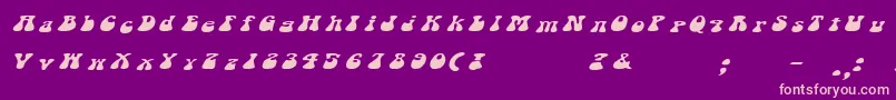 Couchboy Font – Pink Fonts on Purple Background