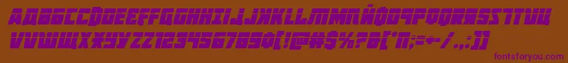 Octoberguardlaserital Font – Purple Fonts on Brown Background