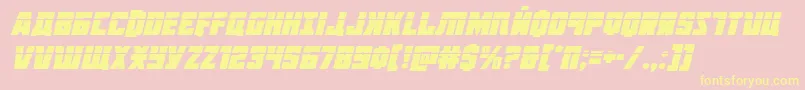 Octoberguardlaserital Font – Yellow Fonts on Pink Background