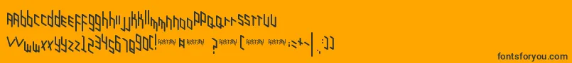 Zigzagzug Font – Black Fonts on Orange Background