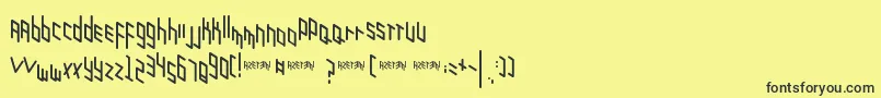 Zigzagzug-fontti – mustat fontit keltaisella taustalla