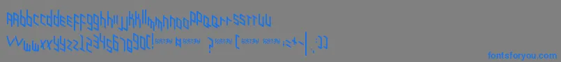 Шрифт Zigzagzug – синие шрифты на сером фоне