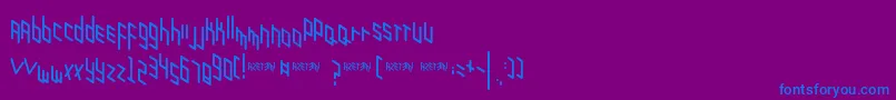 Zigzagzug Font – Blue Fonts on Purple Background