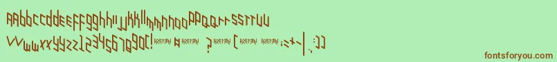 Zigzagzug Font – Brown Fonts on Green Background