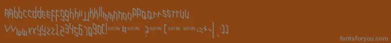 Шрифт Zigzagzug – серые шрифты на коричневом фоне