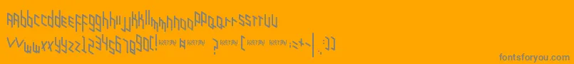 Zigzagzug Font – Gray Fonts on Orange Background