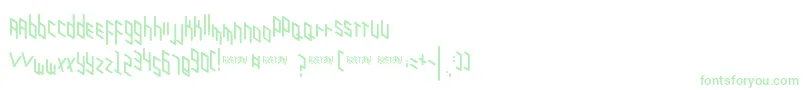 Zigzagzug Font – Green Fonts on White Background