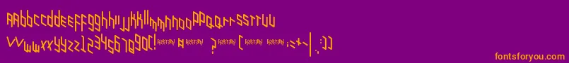 Zigzagzug Font – Orange Fonts on Purple Background
