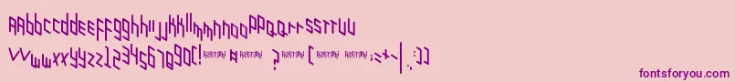 Zigzagzug Font – Purple Fonts on Pink Background