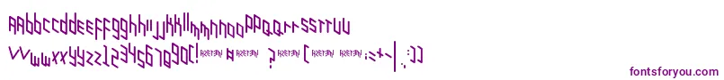 Zigzagzug Font – Purple Fonts on White Background