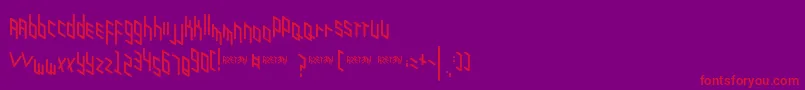 Zigzagzug Font – Red Fonts on Purple Background