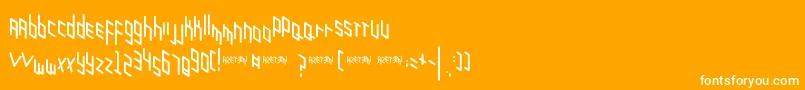 Zigzagzug Font – White Fonts on Orange Background