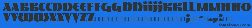 Nestor Font – Black Fonts on Blue Background