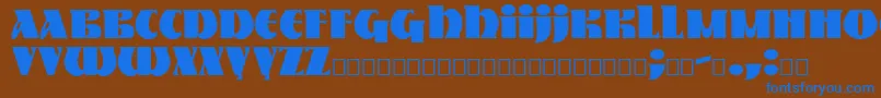 Nestor Font – Blue Fonts on Brown Background