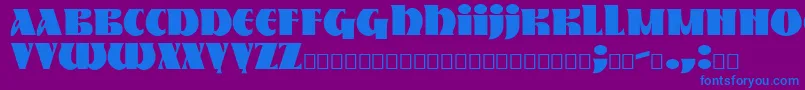 Nestor Font – Blue Fonts on Purple Background