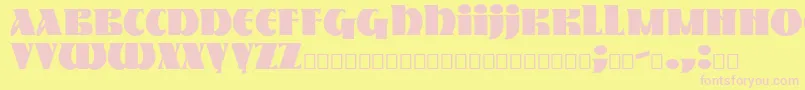 Nestor Font – Pink Fonts on Yellow Background