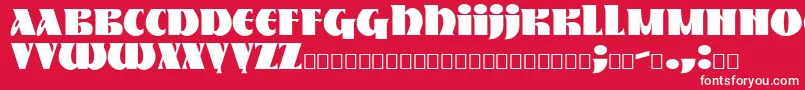 Nestor Font – White Fonts on Red Background