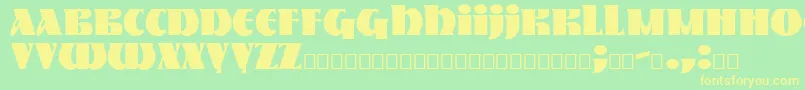 Nestor Font – Yellow Fonts on Green Background