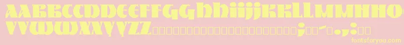 Nestor Font – Yellow Fonts on Pink Background