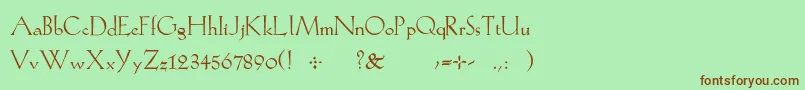 Kochroman Font – Brown Fonts on Green Background