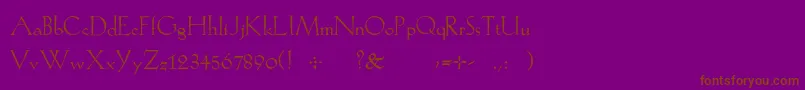 Kochroman Font – Brown Fonts on Purple Background