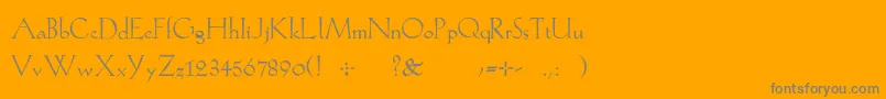 Kochroman Font – Gray Fonts on Orange Background