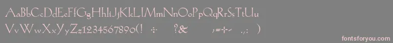 フォントKochroman – 灰色の背景にピンクのフォント