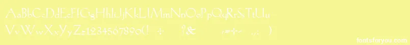 Kochroman Font – White Fonts on Yellow Background