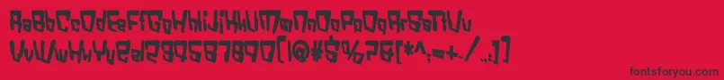 VtcBadDatatripBold Font – Black Fonts on Red Background