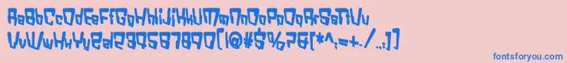 VtcBadDatatripBold Font – Blue Fonts on Pink Background