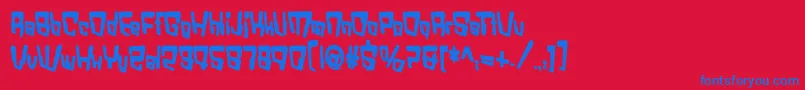 VtcBadDatatripBold Font – Blue Fonts on Red Background