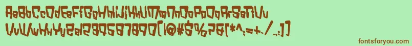 VtcBadDatatripBold Font – Brown Fonts on Green Background