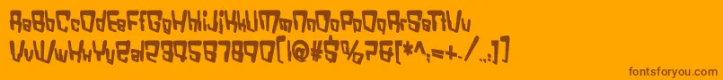 VtcBadDatatripBold Font – Brown Fonts on Orange Background