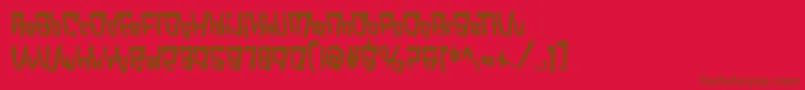VtcBadDatatripBold Font – Brown Fonts on Red Background
