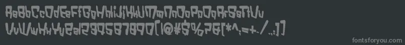 フォントVtcBadDatatripBold – 黒い背景に灰色の文字