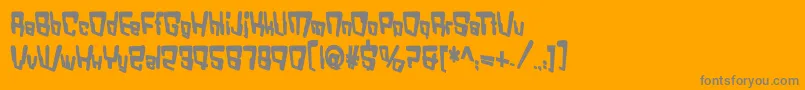 VtcBadDatatripBold-Schriftart – Graue Schriften auf orangefarbenem Hintergrund