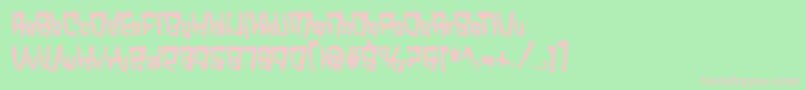 VtcBadDatatripBold Font – Pink Fonts on Green Background