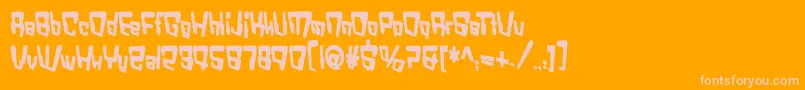 VtcBadDatatripBold-Schriftart – Rosa Schriften auf orangefarbenem Hintergrund